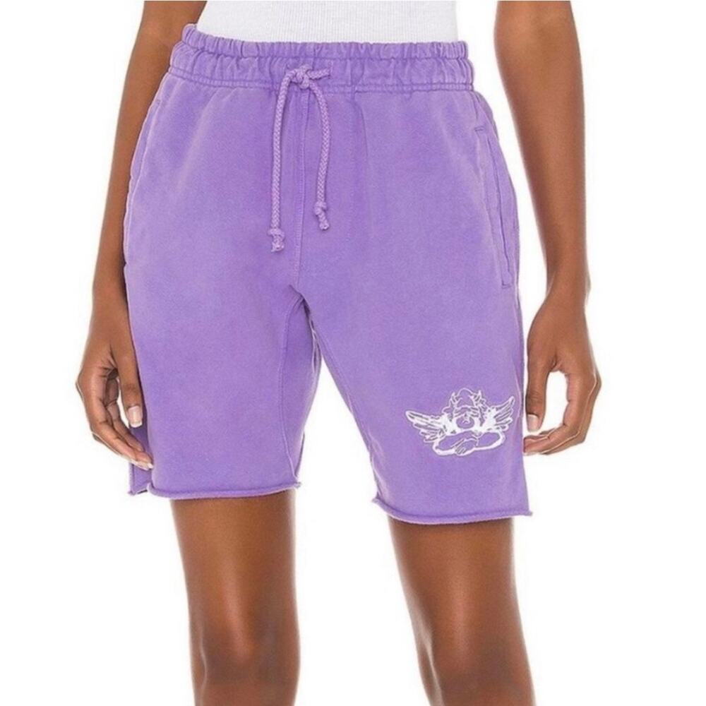 Boys Lie purple shorts sweatpants Athliesure activewear embroidered size small
